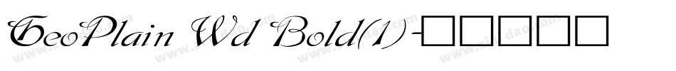 GeoPlain Wd Bold(1)字体转换
